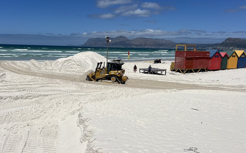 Annual beach lowering at Muizenberg, Fish Hoek and Hout Bay